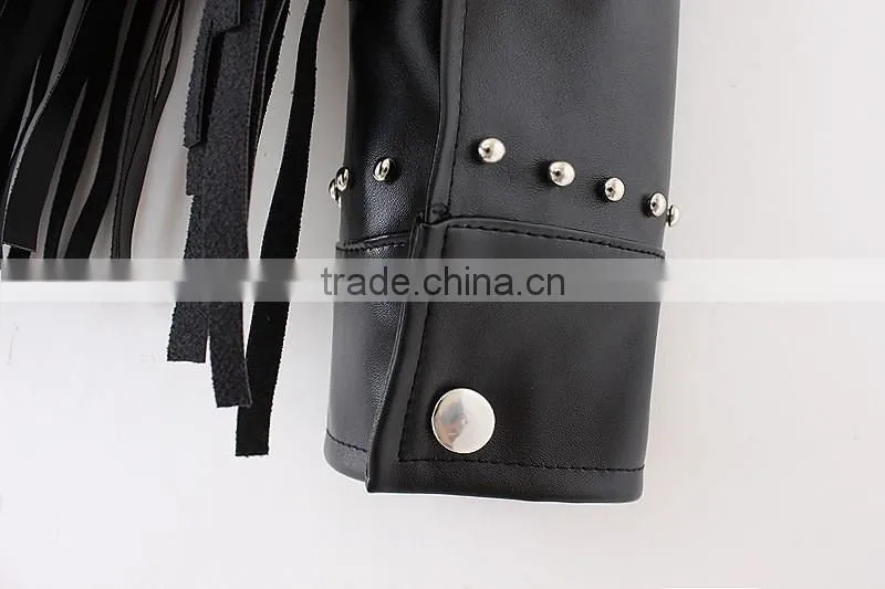 cheap china wholesale clothing tassel back jacket