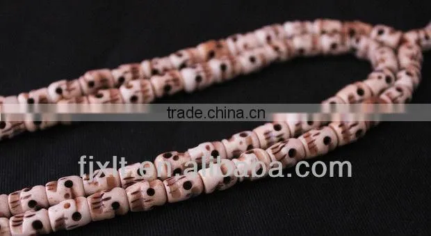 New Arrival Tibetan Hand-carved Beef Bone Skull Bracelet