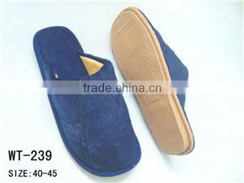 Fashion Warm Indoor Slippers, Nude Men Winter Indoor Slippers, Navy Hotel Slipper