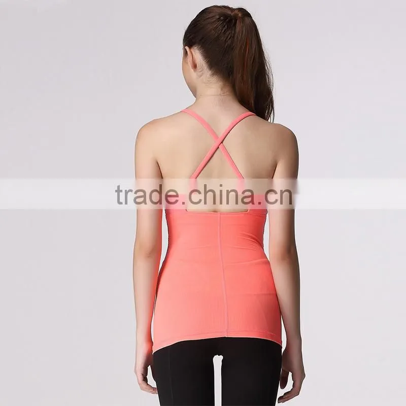 new design fitness crop top, wholesale hot sale high quality jogger vest