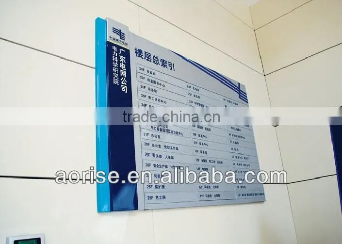 Aluminum signs for office building