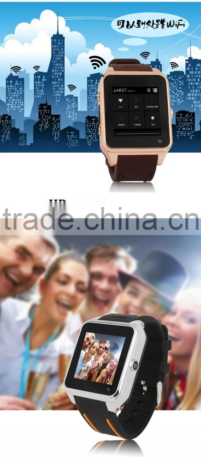 Wholesale 2016 Smart Watch Andriod Mobile Phone with bluetooth
