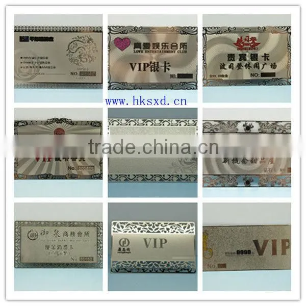 sells welltop grade Gold Tone VIP Business Cards/Membership Card/Material Brass