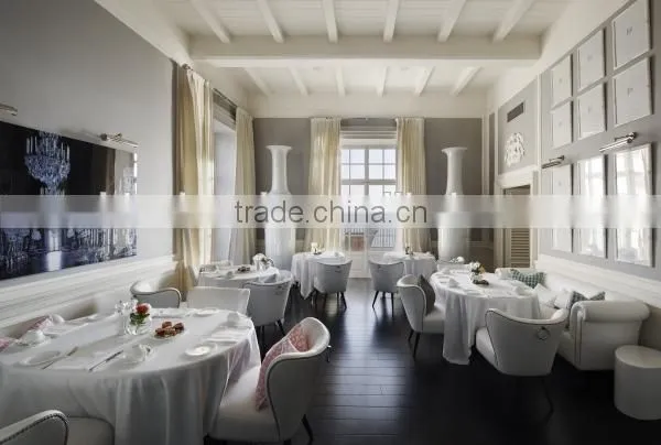 White Leather Club Chair/ Luxury Restaurant Furniture For Sale