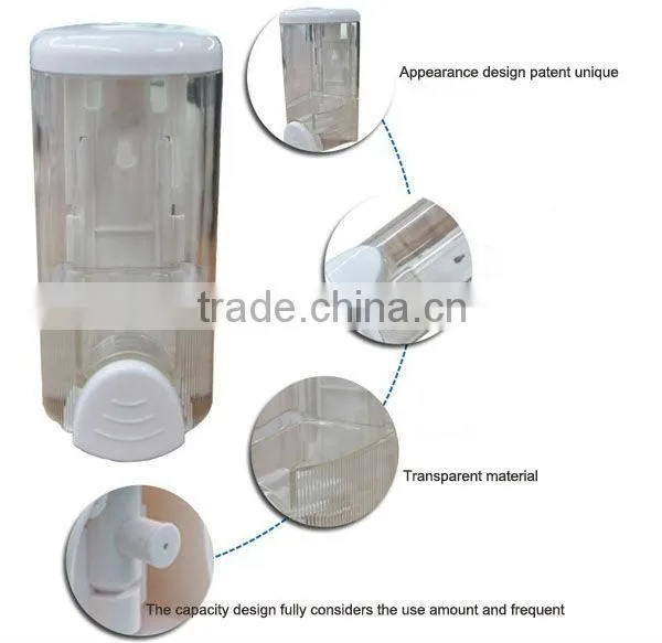 New Arrival Wall Mount 400mL Durable Plastic Manual Decorative Foam Soap Dispenser (DS1524)