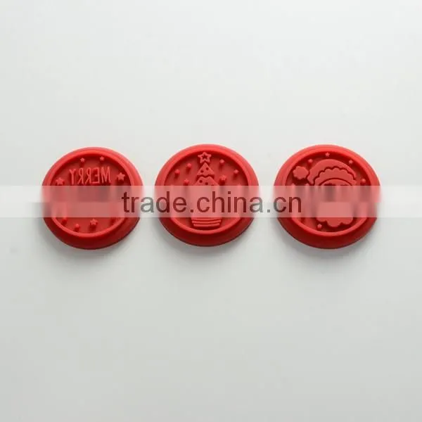 Wooden handle silicone cookie custom stamp