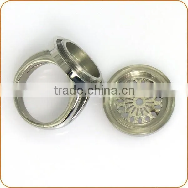 stainless steel round floating locket rings