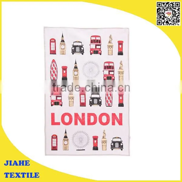100% cotton printed tea towel kitchen towel AZO free
