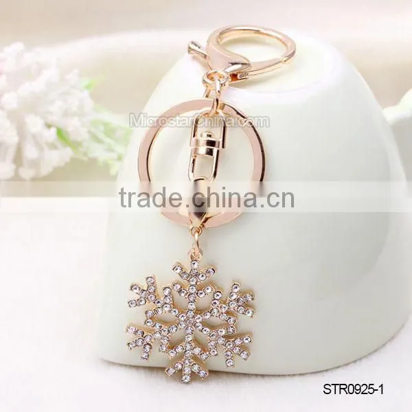 Personalized Handmade Crystal Snowflake Key Chain