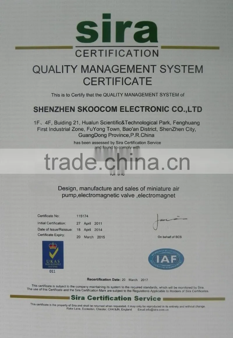 Skoocom vacuum pump price / mini vacuum pump SC1730PM/ medical vacuum pump