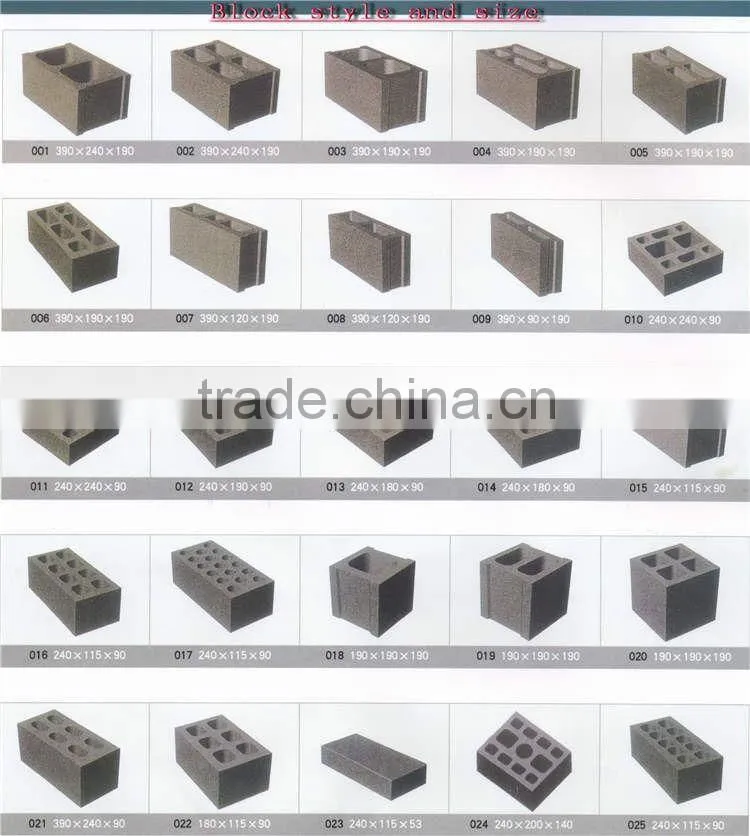 QMY4-45 mobile brick making machine egg layer type hollow block making machine for small scale industries