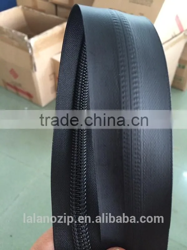 hotmelt weldable 10# big teeth size nylon chain water reeplletn Zipper for dry bag and back pack