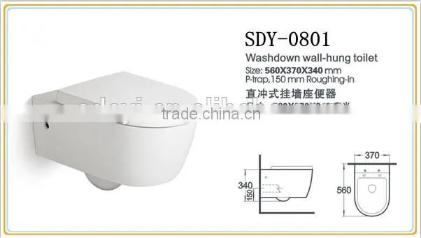 wholesale ceramic wall-hung toilet bowl wall mounted sanitary ware toilet