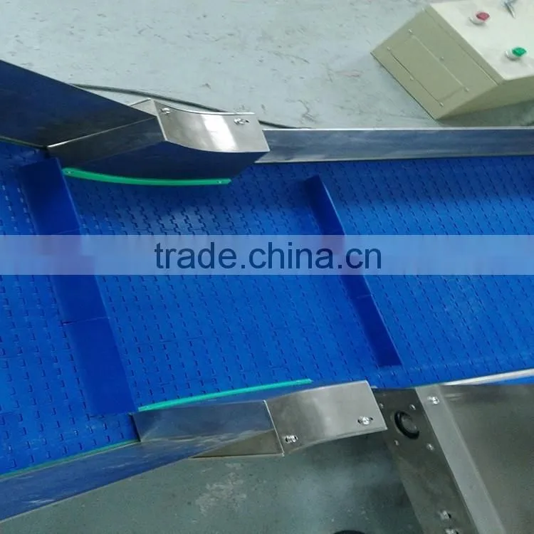 plastic inclinding belts conveyor systemfor package machines