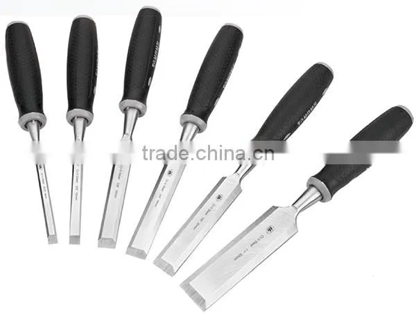 wood working craving chisel with two color plastic handle