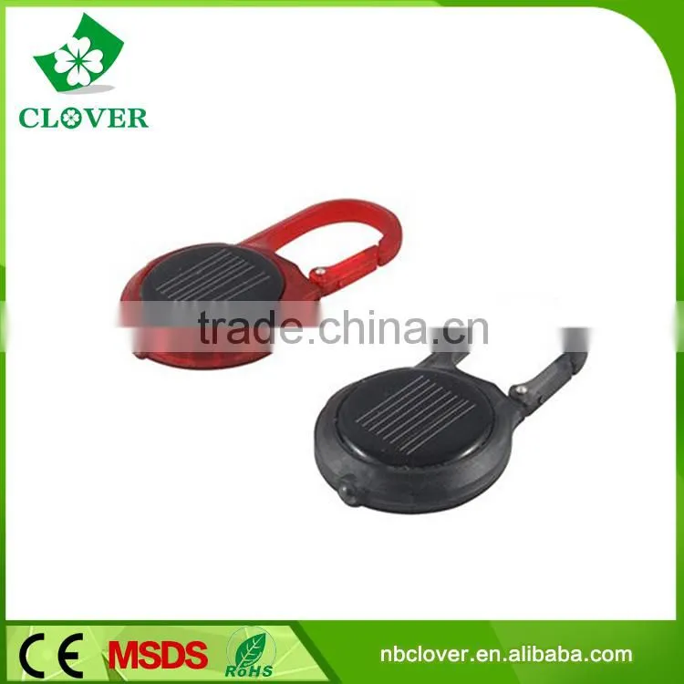 CL0322 ABS mini 1 led solar mini led keychain with carabiner