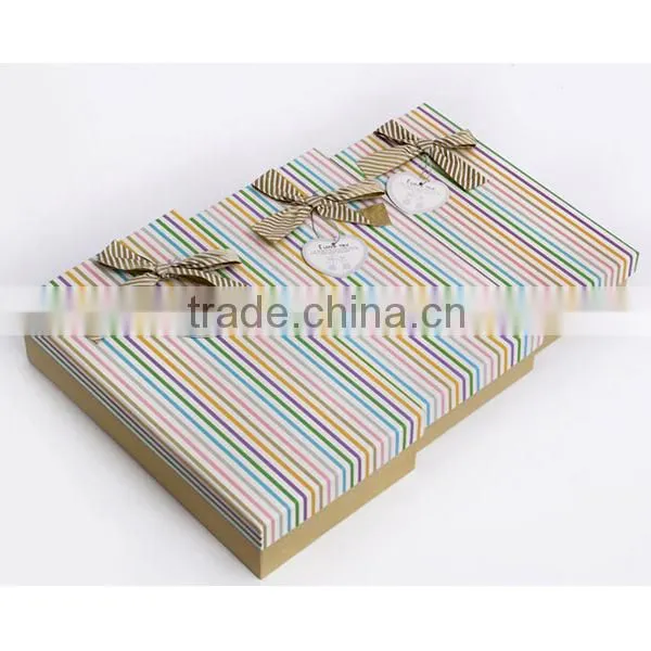 Nice Color 3pcs Set Stripes Paper Gift Boxes Candy