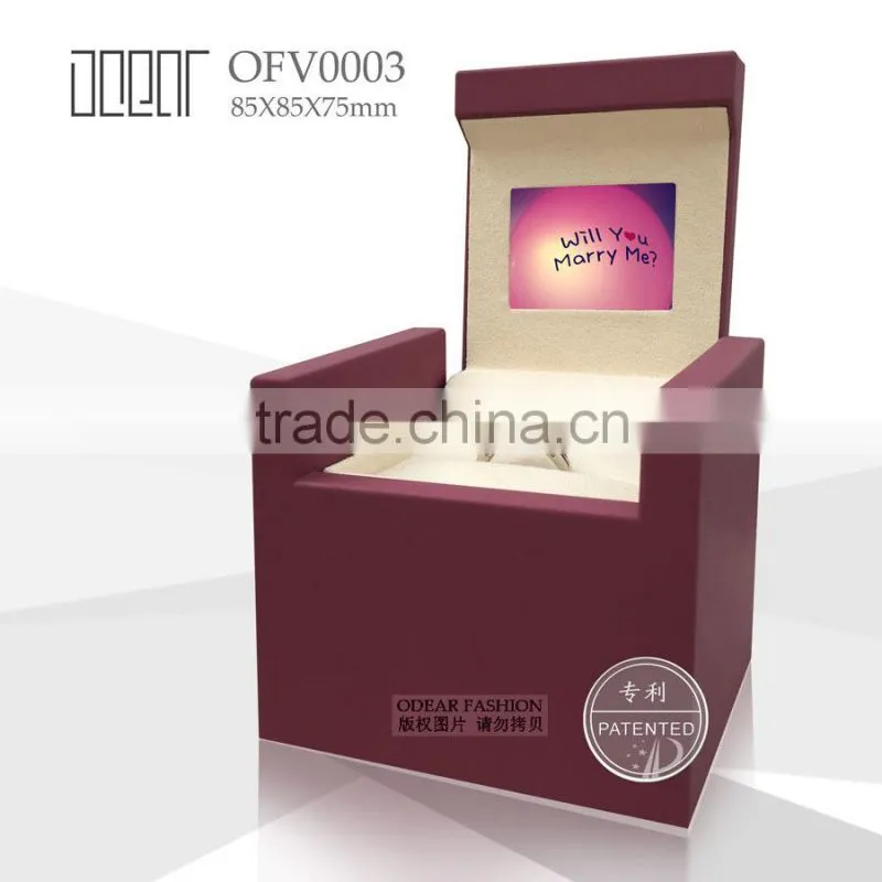 2015 newest style lcd video ring box wholesale