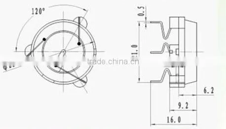FB2260 22mm 12v buzzer external-driven piezo transducer for medical instrument (FBELE)