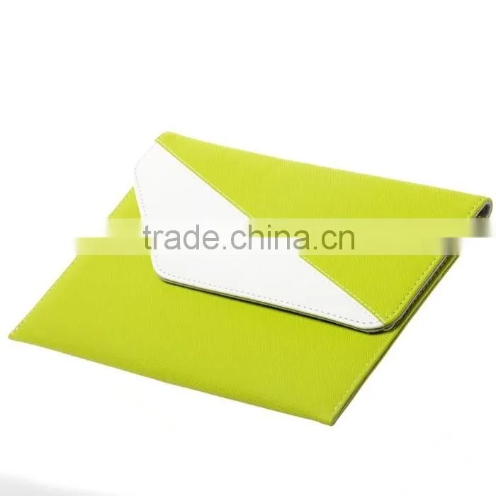 2-Tone PU Leather Envelope Sleeve Pouch for Tablet with Card Holders