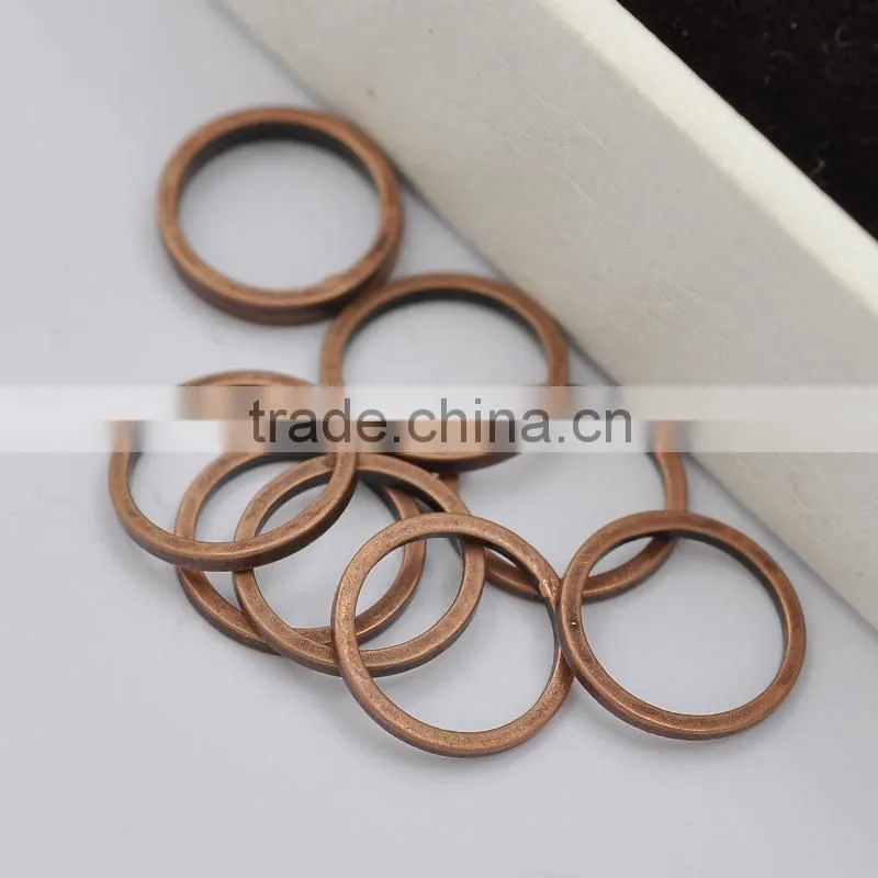 Antique Copper 10mm Flat Jump Rings