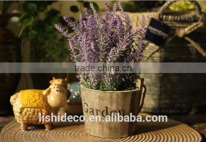Wholesale Wooden Cask Hanging Plant Bonsai Decorative Bonsai Plant Sale
