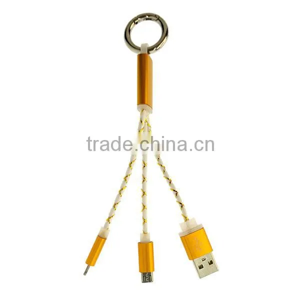 Colorful 2 in 1 micro usb data cable, micro usb cable bulk for Samsung charge