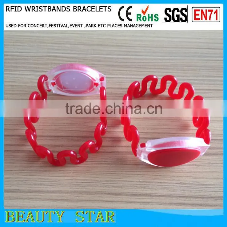 Customized logo RFID woven wristbands ,for event use RFID woven wristbands