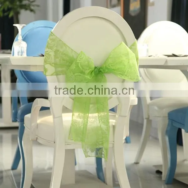 2016 hot sell colorfull wedding organza chair sashes