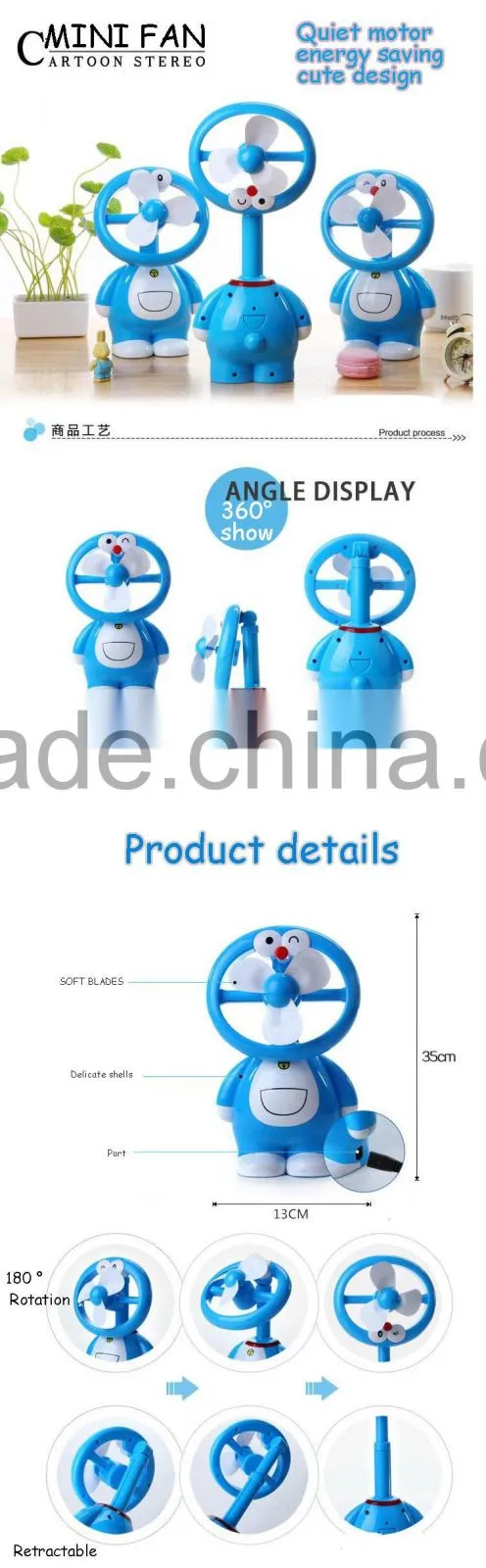High quality usb programmable message usha rechargeable mini fan toy for kids