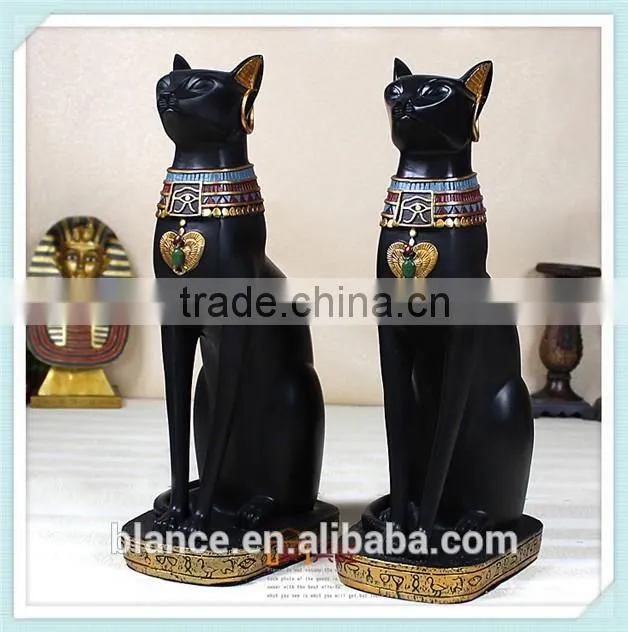 resin egytain bast statue of cat feline goddess Bastet