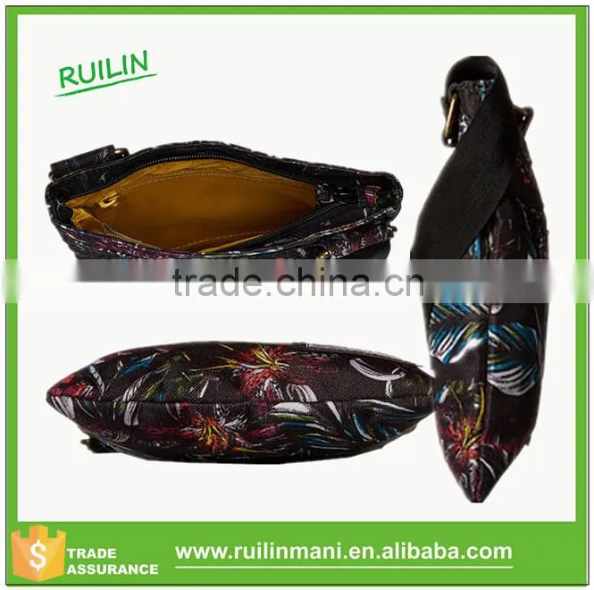 Flower pattern canvas womens bags for trip travel bag rucksack
