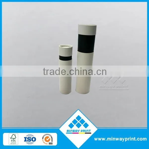 Plain white paper tube packaging costom design available