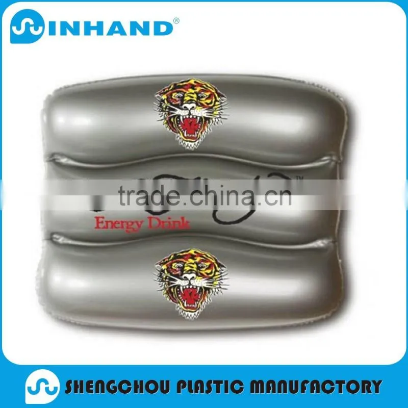 Factory EN71-1-2-3,ASTM Blue/White PVC Inflatable travel pillow ,u shape neck pillow case/memory foam neck pillows