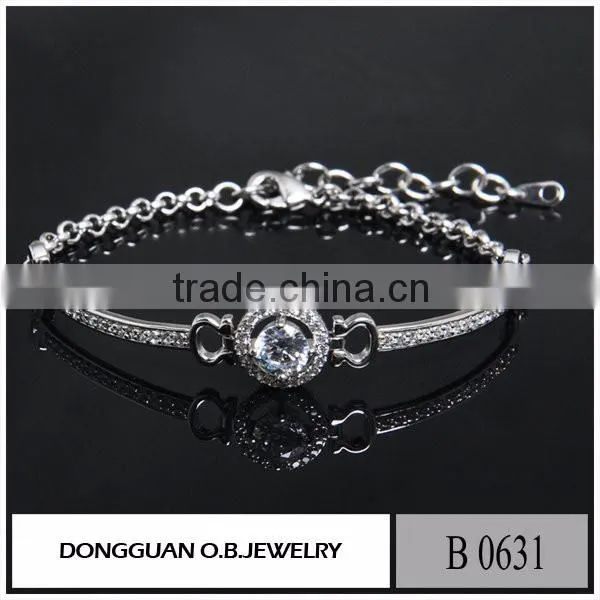 Zircon stone silver bracelet jewelry new arrival wholesale bling jewelry