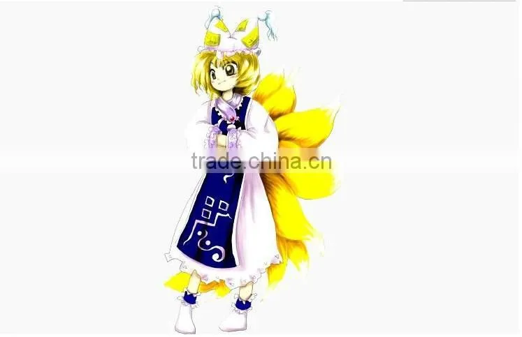 New product excellent wig for touhouproject yakumo ran in stock heat resistant cosplay wig