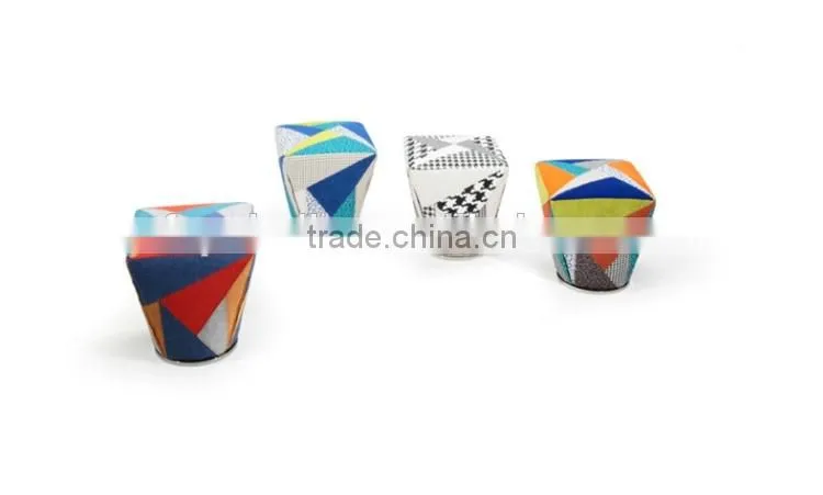 Patchwork shoes changing stool