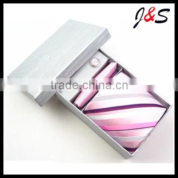 fashion 100%silk or 100% polyester tie and cufflinks set 016