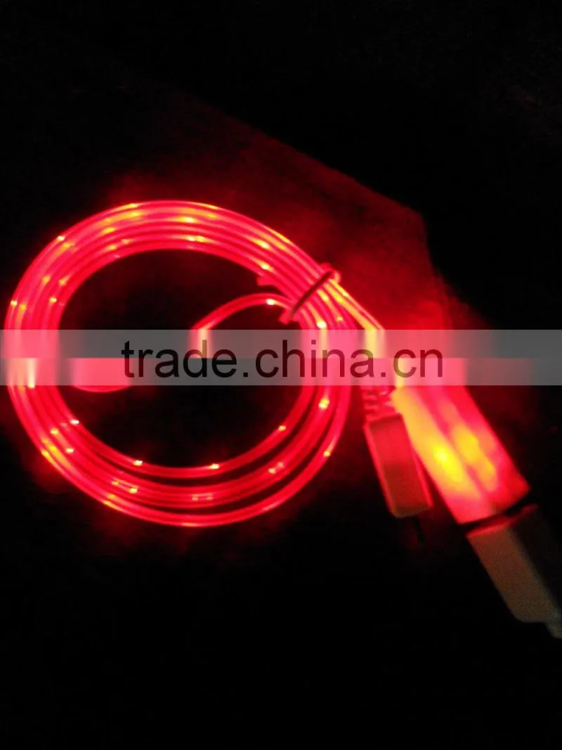 New LED Light Micro USB Charger Data Sync Cable Cord for Samsung Led USB Cable