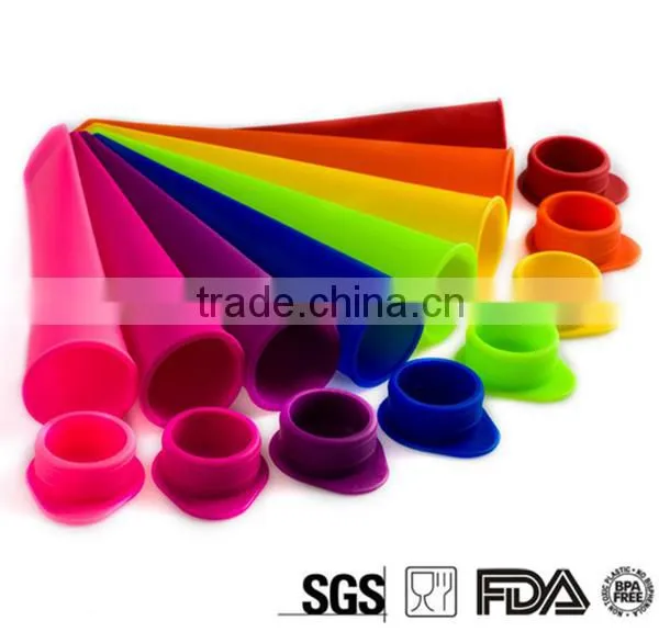 Assorted Colors Silicone Pushup Ice Pops Moldice Cream Molds