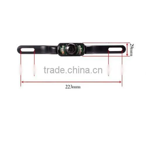 Car Waterproof License Plate Frame 648P HD Camera Car Vehicle Back Front Side View 140 Color Camera with 7 Infrared LED Night Vi