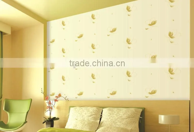 New Design Non-woven modern wallpaper pink color