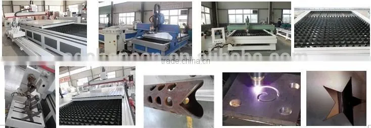China 6m lengh Cutting copper/iron/galvan Plasma Machine with spindle do wood work and rotary device do metal tube cut