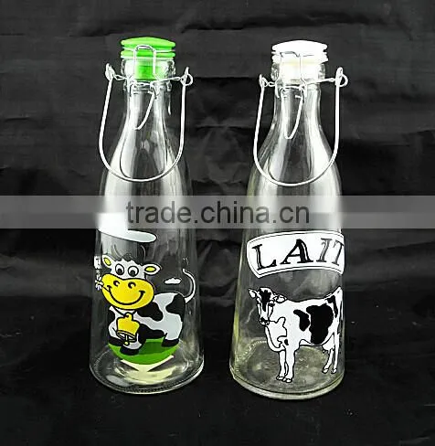Tapered drink glass bottle with airtight lid