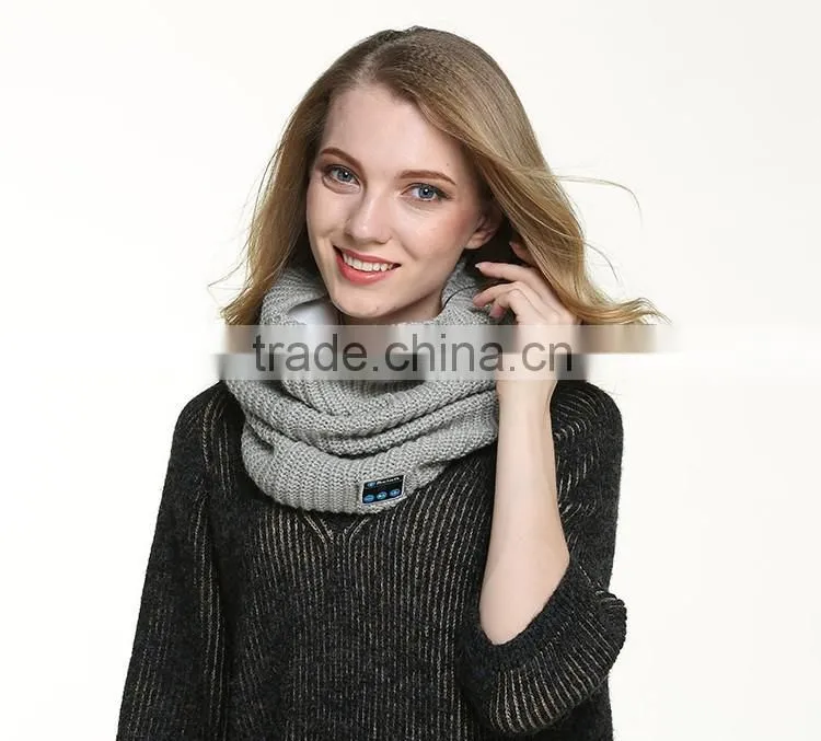 Wireless music neck warmer hands free EU standard for winter outdoor wearable device