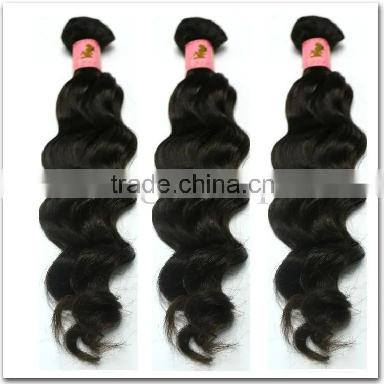 5A 100% Brazilian Virgin Human Hair 12"-34" natural Wave Natural color in stocking can be dyed to any colors