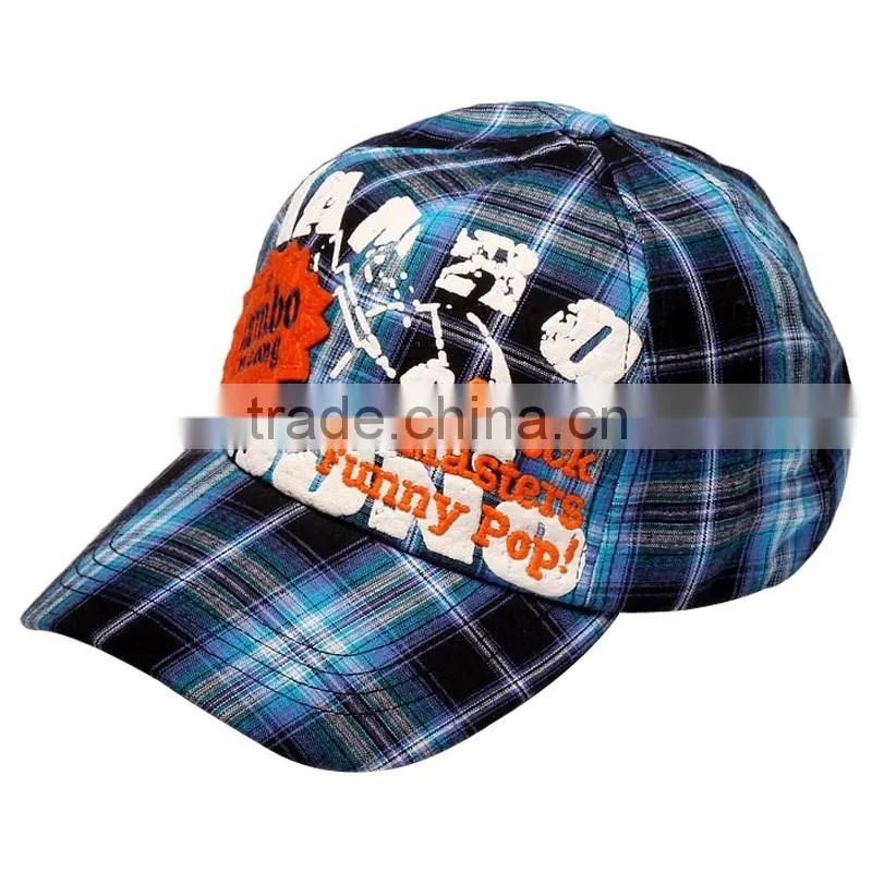 Striped Style and 100% Cotton Material print sample free baseball caps and hats
