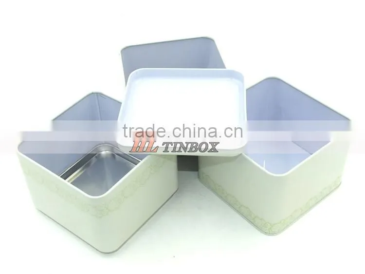 High Quality Spuare Gift Tin Box with Three Layers