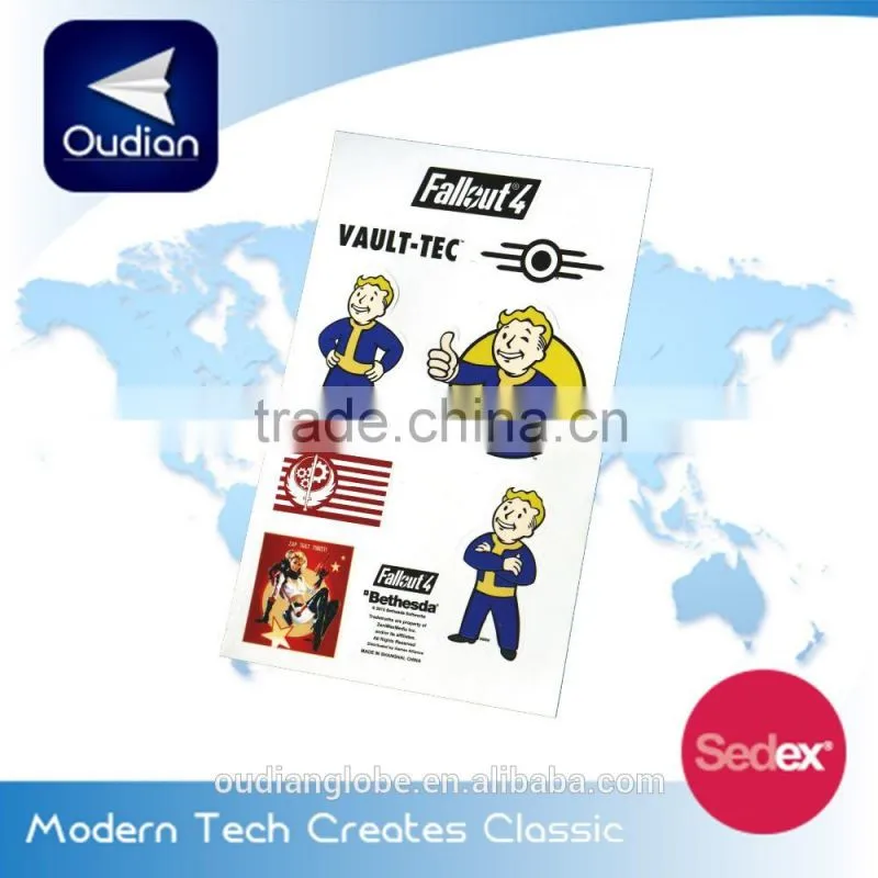 OEM custom paper sticker with die-cut for home decoration