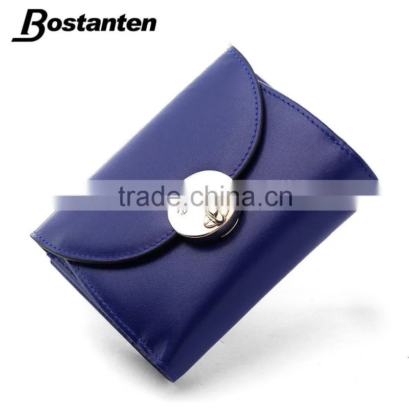 Custom Logo Leather Wallets Women Purse with Card Holder Slot